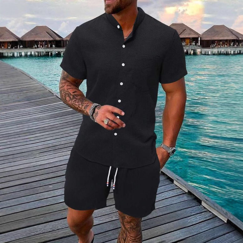 Casual short-sleeved shirts for men with matching shorts Lune London