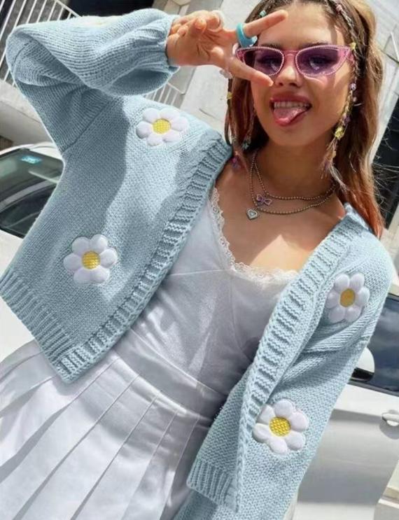 Women's vest with floral applications Lune London