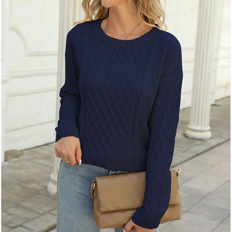 Pull en tricot pour femmes avec un motif en diamant saisissant Chic & Stil