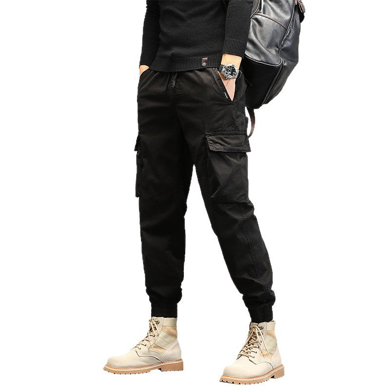 Men's cargo pants with elastic waistband and practical side pockets Lune London