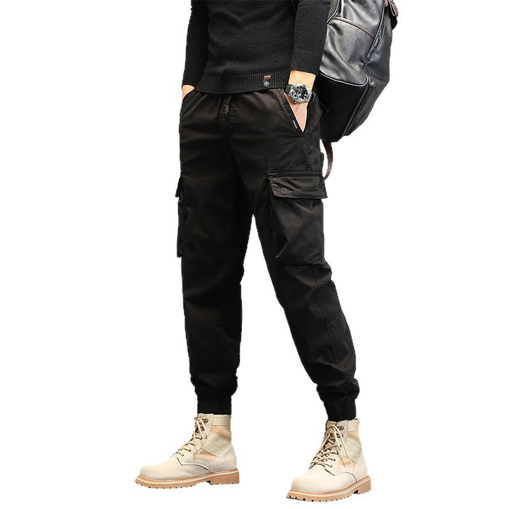 Men's cargo pants with elastic waistband and practical side pockets Lune London