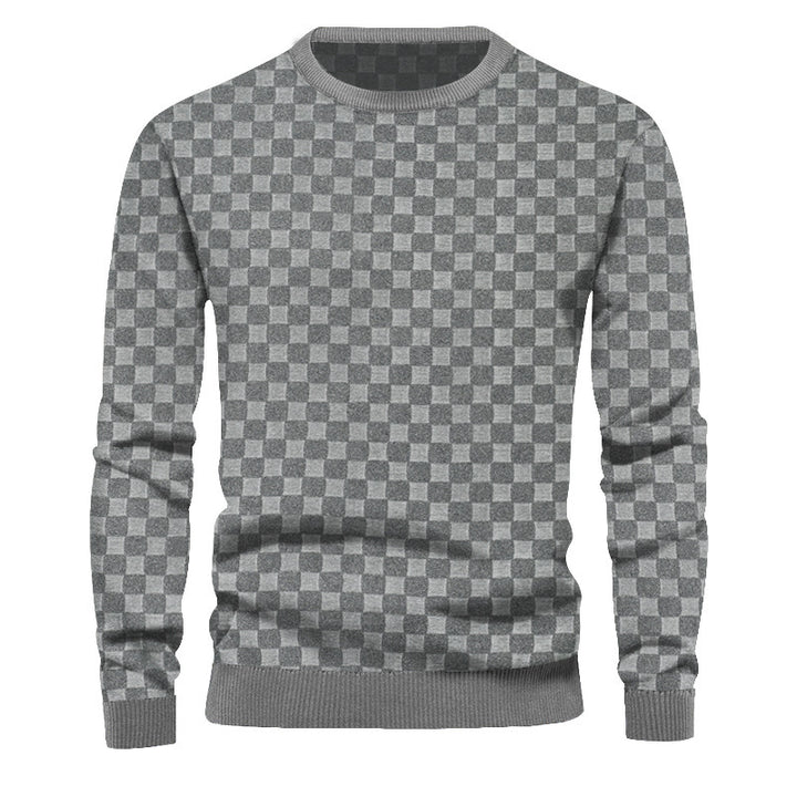 Men's sweater in textured fabric with a trendy round neck Lune London
