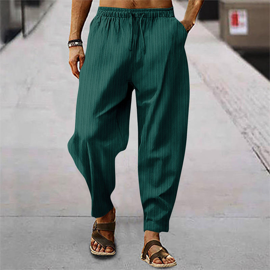 Casual fine striped trousers for men Chic and Style