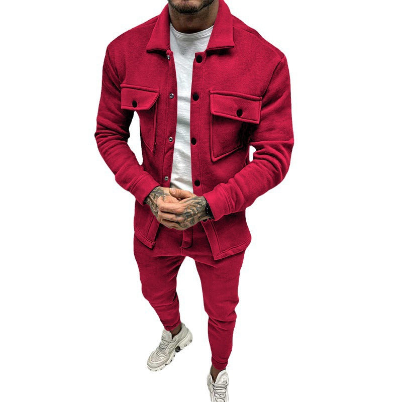 Stylish leisure suit for men with button placket and practical pockets Lune London