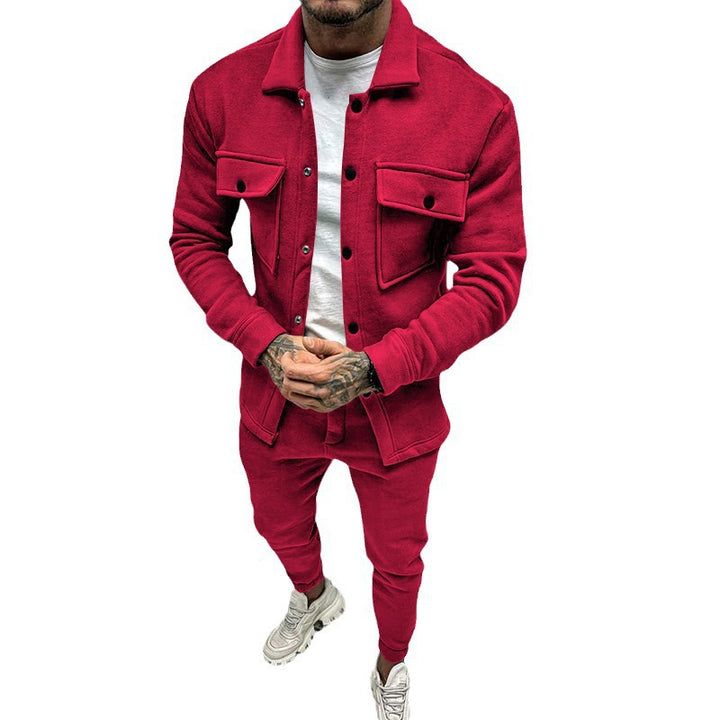 Stylish leisure suit for men with button placket and practical pockets Lune London