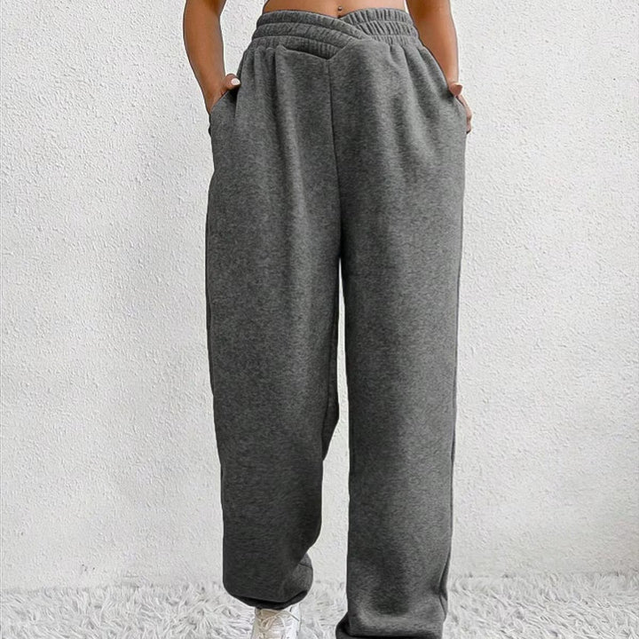 Ladies Comfortable Jogging Pants with an Elastic Waist and Practical Pockets Lune London