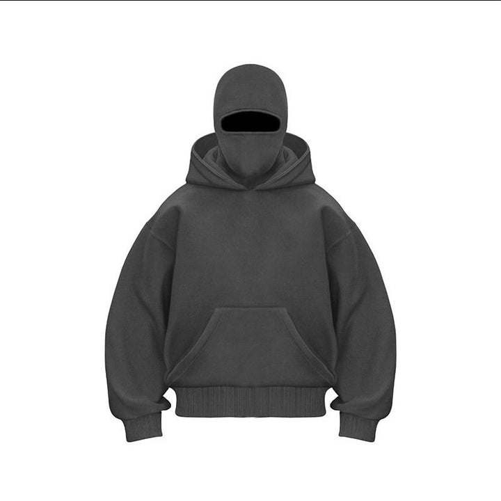 Oversized hoodie for women with integrated face protection Lune London