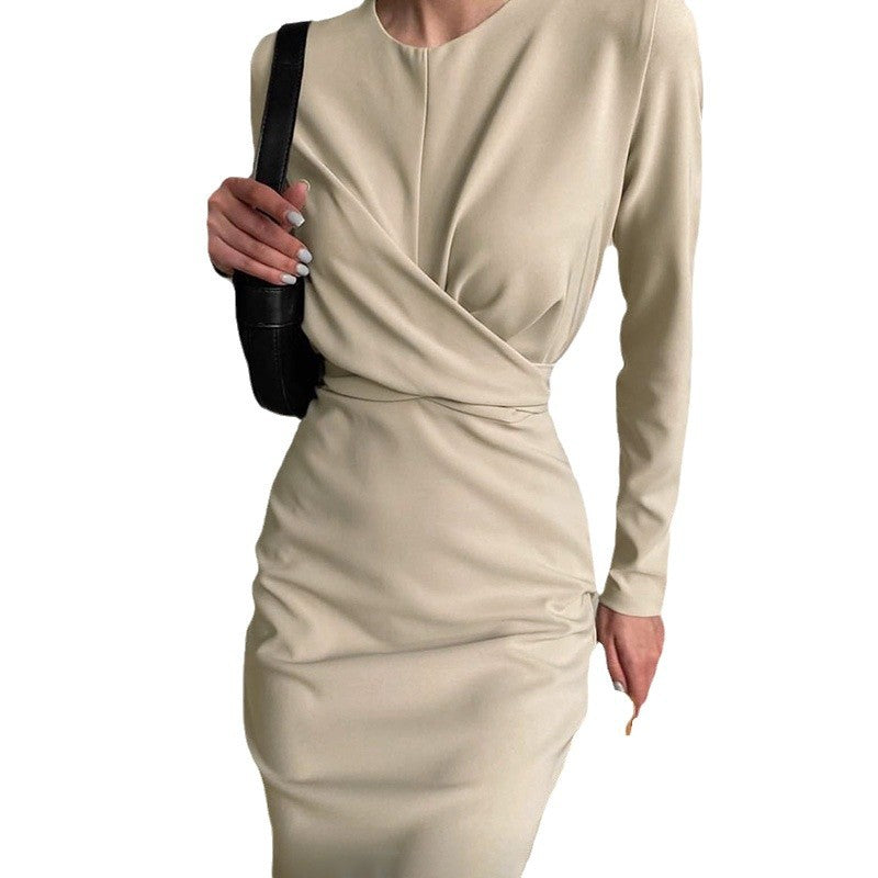Fitted wrap dress for women with long sleeves and elegant cut Lune London