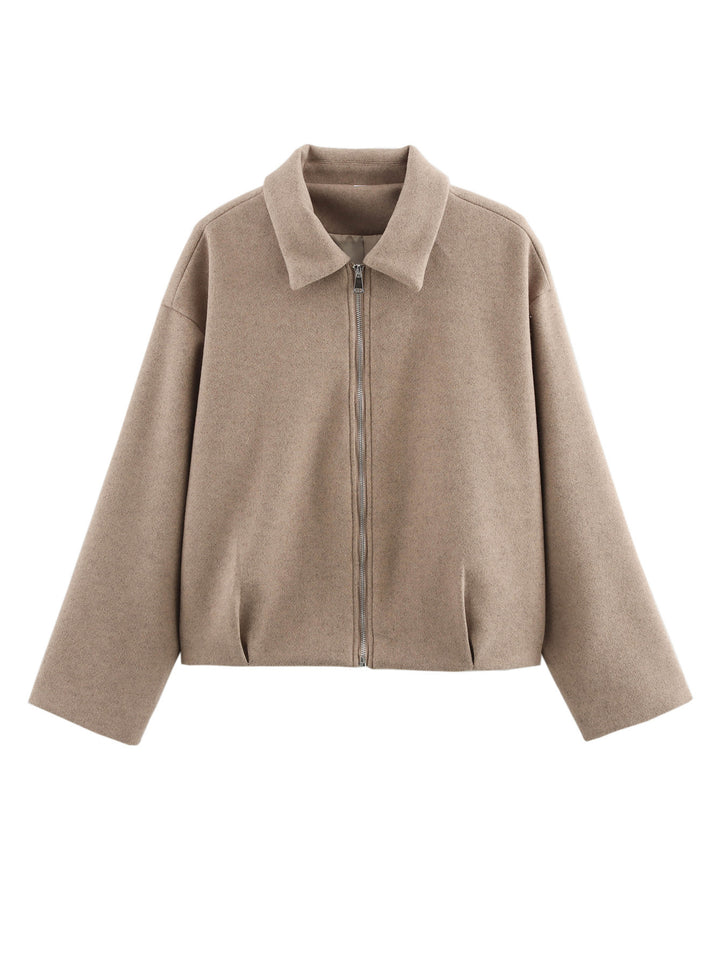 Women's sports jacket with high collar and zipper Lune London