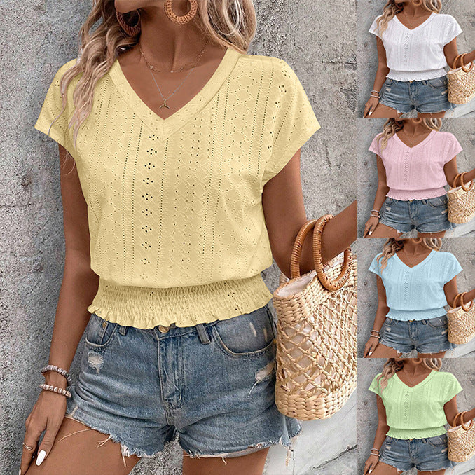 V-neck lace blouse for women Lune London