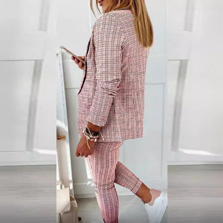 Checkered women's jacket with a casual fit Lune London