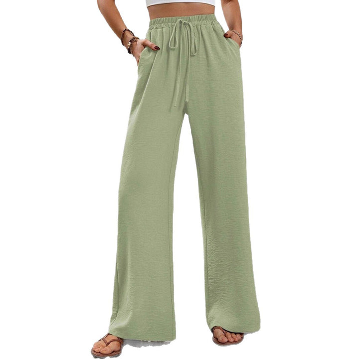 Casual palazzo pants for women with elastic waistband and practical pockets Lune London