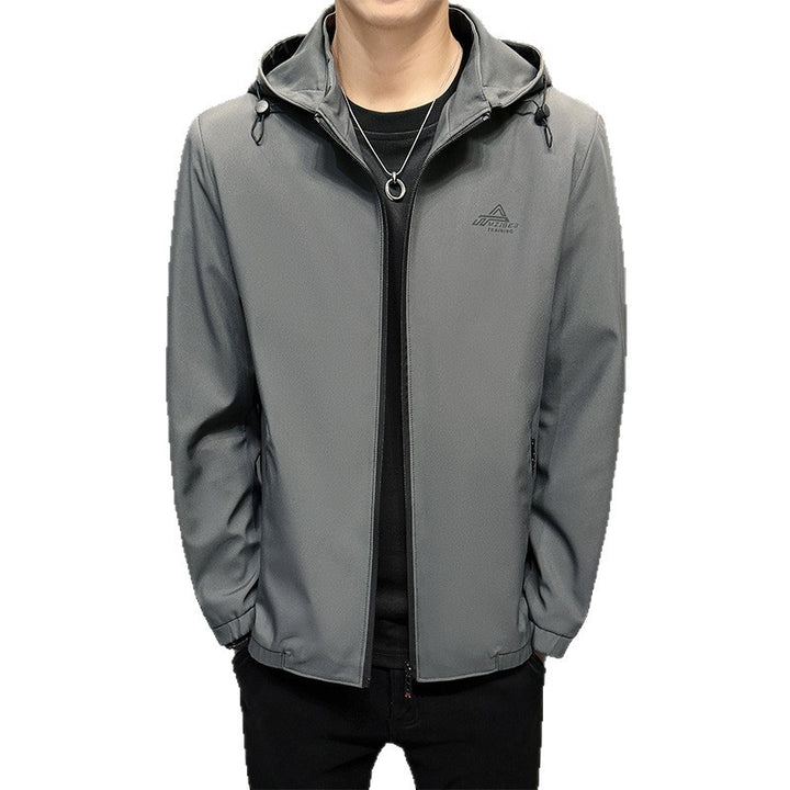 Lightweight functional jacket for men with adjustable hood Lune London