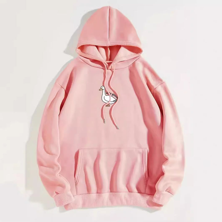 Hoodie pour femmes avec motif de oie créatif et intérieur en molleton doux Chic & Stil