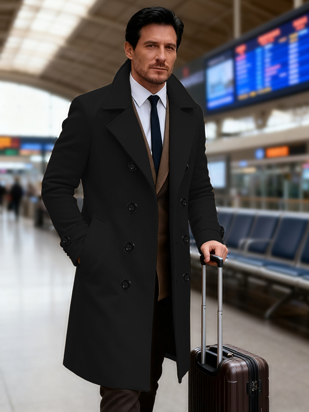 Elegant double tunnel coat for men Lune London