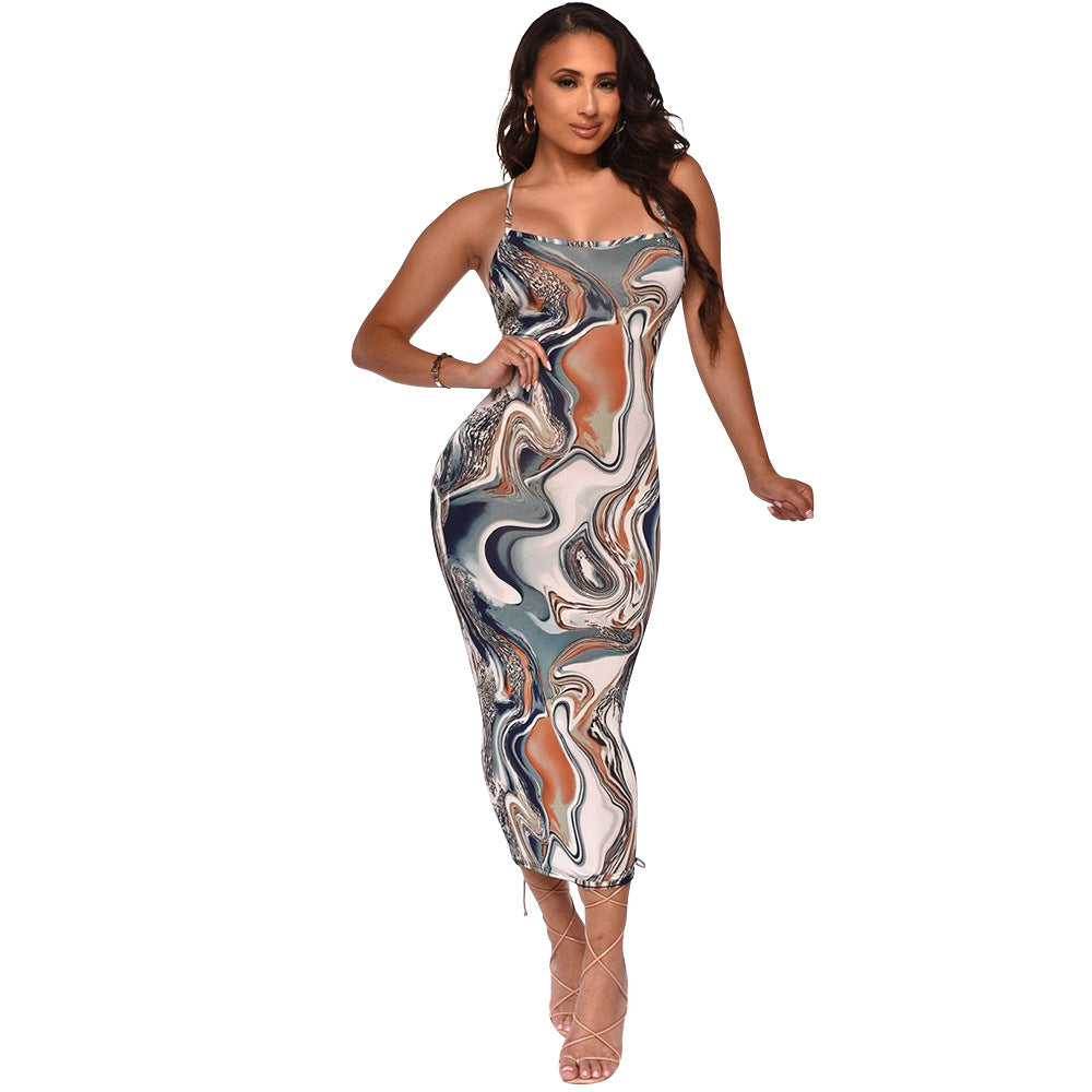 Lune London Women's Bodycon Dress with Abstract Print