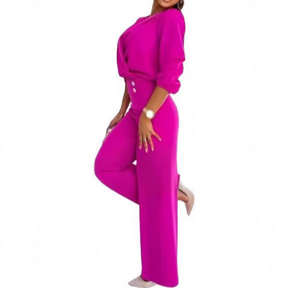 Combinaison élégante pour femme avec haut envolé et jambes taille haute Chic & Stil