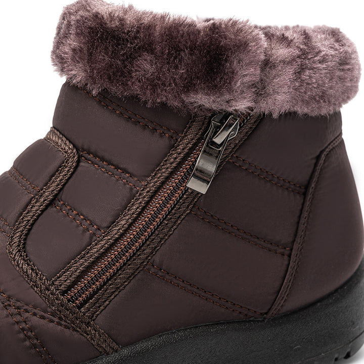 Bottes d'hiver isolées pour femmes avec semelle antidérapante et fermeture éclair pratique Lune London
