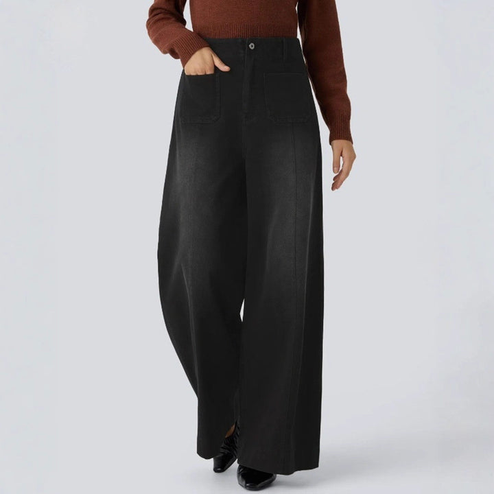 Jean large femme avec poches haute Chic & Stil