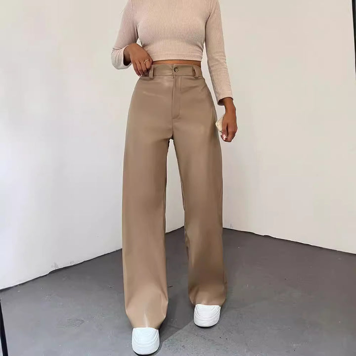 High-waisted wide-leg pants for women in lightweight material with an elegant cut Lune London