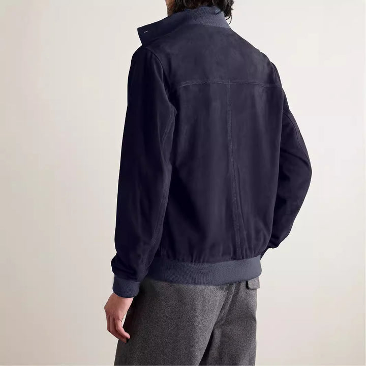 Functional utility jacket for men with high collar and flap pockets Lune London