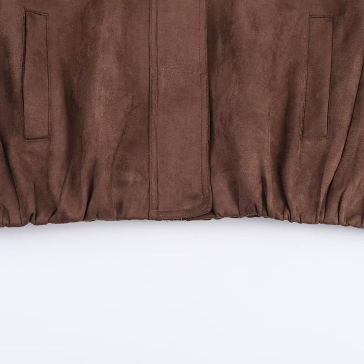 Fashion women's jacket with high collar and elastic belt Lune London