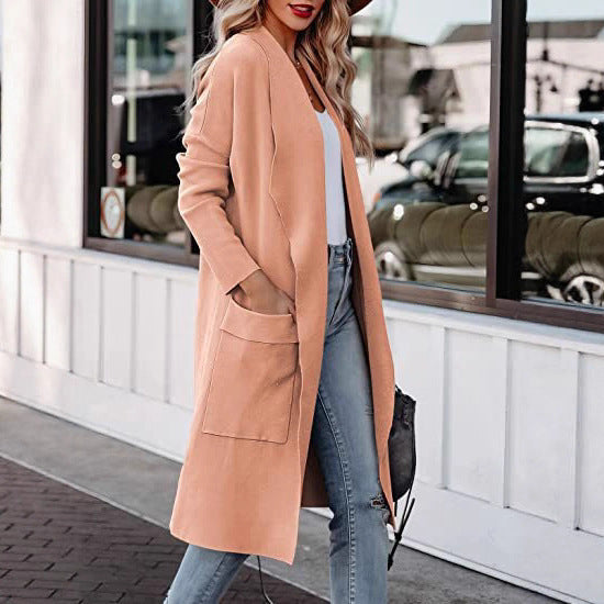 Longline cardigan for women with practical pockets and a fluid cut Lune London