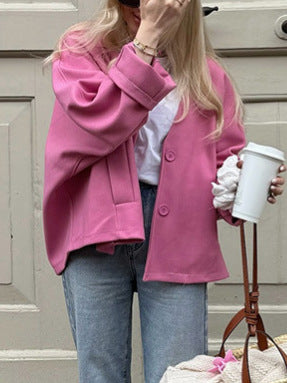 Oversized casual jacket for women with practical buttons and loose fit Lune London