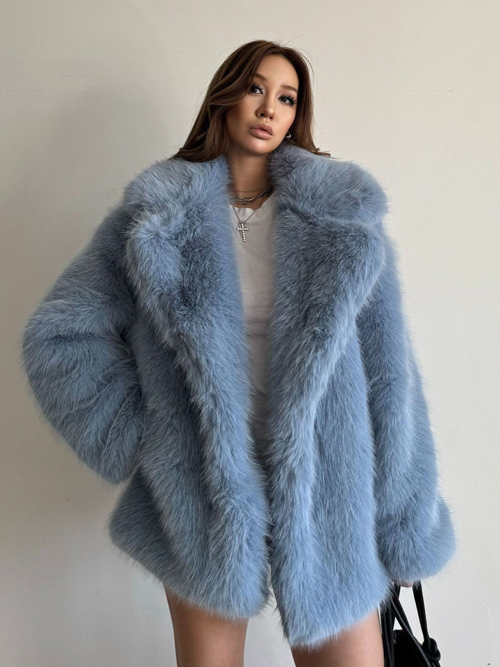 Ladies Luxury Faux Fur Jacket Lune London