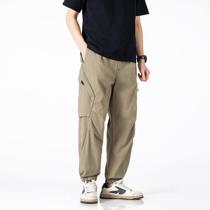 Pantalons cargo décontractés pour hommes avec ceinture élastique Lune London