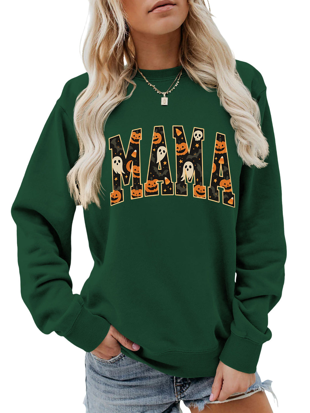 Sweatshirt femme avec design Halloween amusant et coupe confortable Chic & Stil