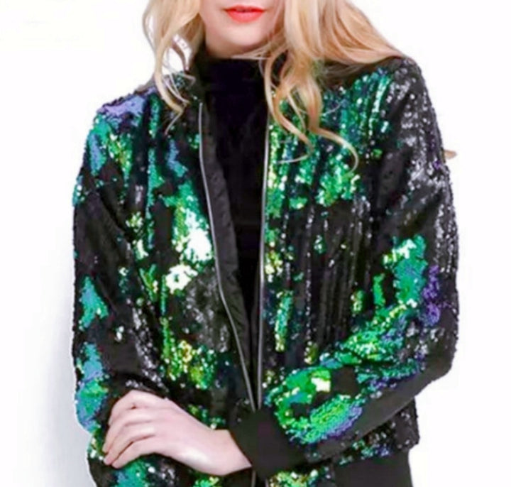 Ladies Bling Bomber Jacket Lune London