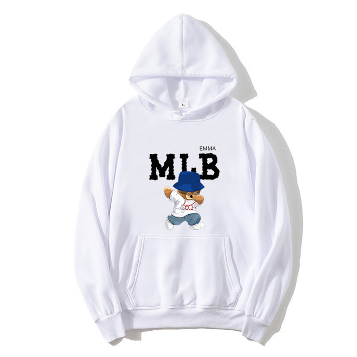 Ladies hoodie with creative animal and lettering design Chic & Stil