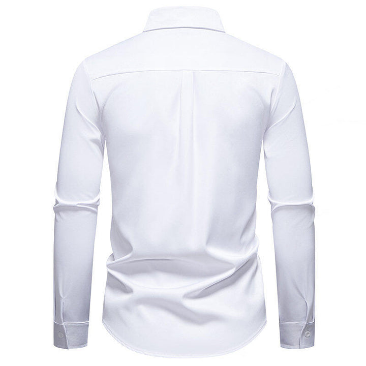 Elegant Embroidered Long Sleeve Shirt for Men Chic und Stil