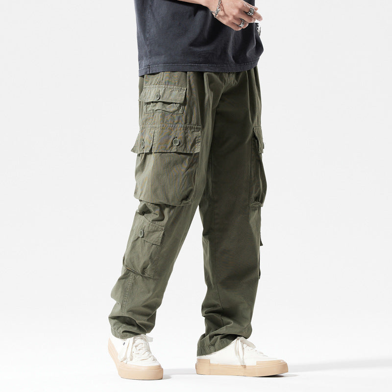 Pantalon cargo pour hommes avec plusieurs poches et taille élastique Lune London