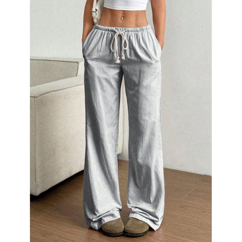 Wide-leg corduroy pants for women with practical side pockets Lune London