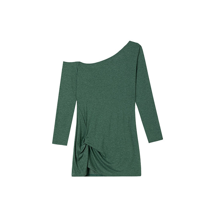 Ladies Off-Shoulder Bow Long Sleeve Top Lune London