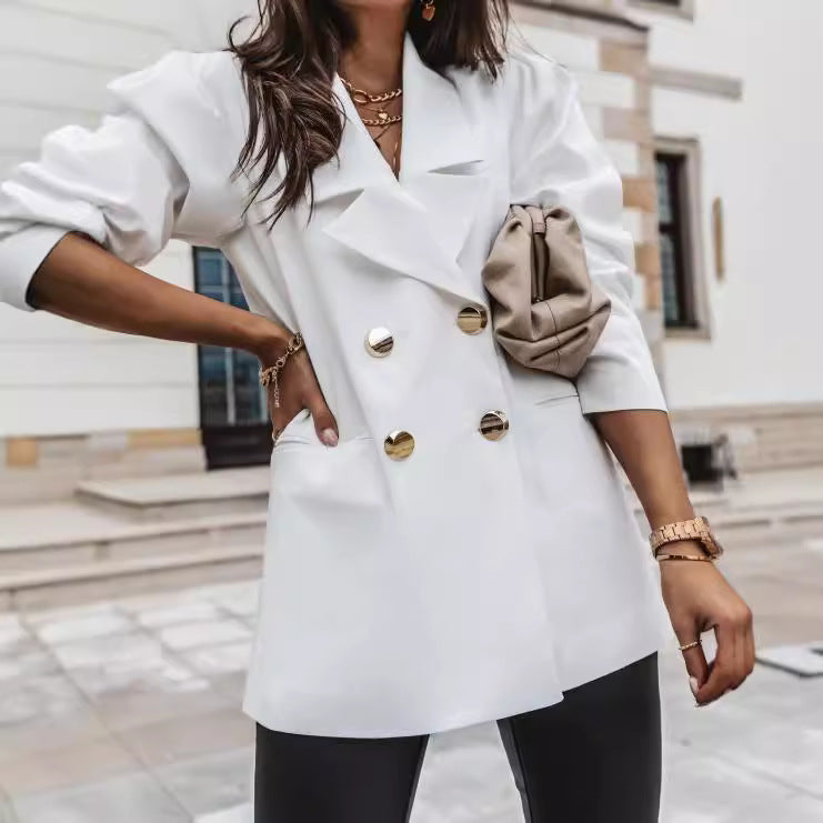 Lune London double-breasted structured blazer for women