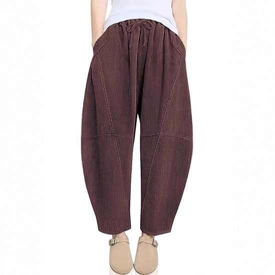 Pantalon de loisirs taille haute raffiné pour dames avec cordon de serrage Chic & Stil
