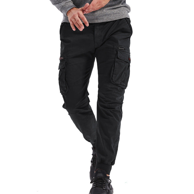 Men's cargo pants with practical pockets and elastic waistband Lune London