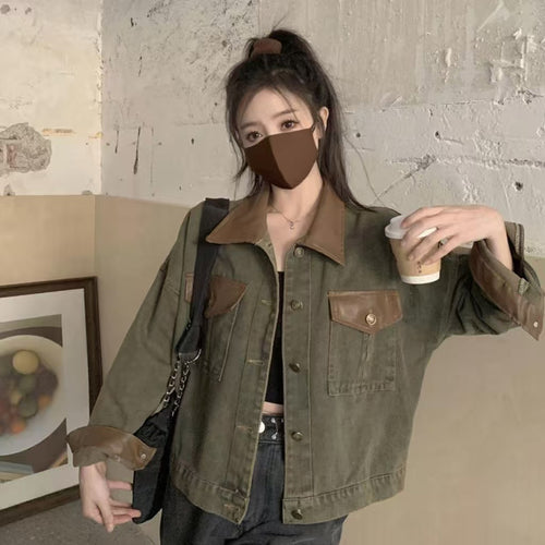 Veste utilitaire pour femmes avec accents en cuir Chic & Stil