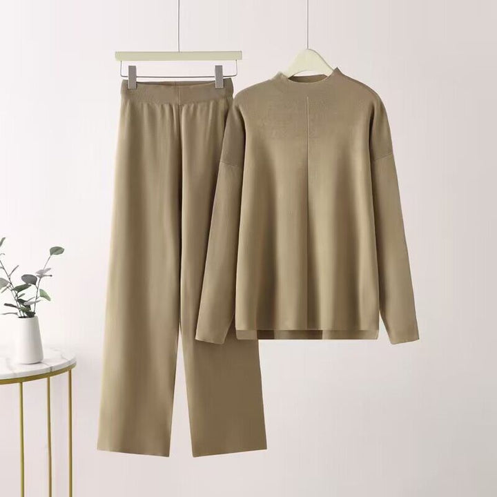 Ladies elegant set composed of long sleeve top and palazzo pants Lune London