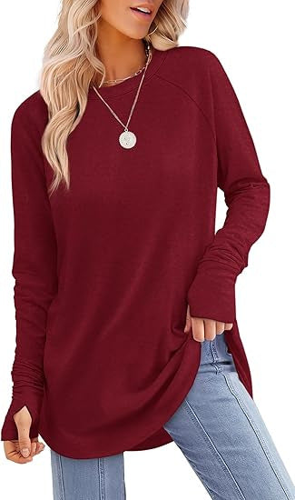 Women's casual long sleeve t-shirt with modern cut Lune London