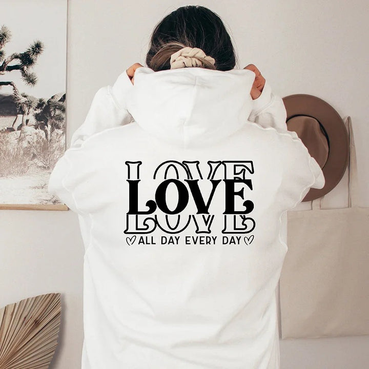 Women's hoodie with creative lettering Chic & Stil