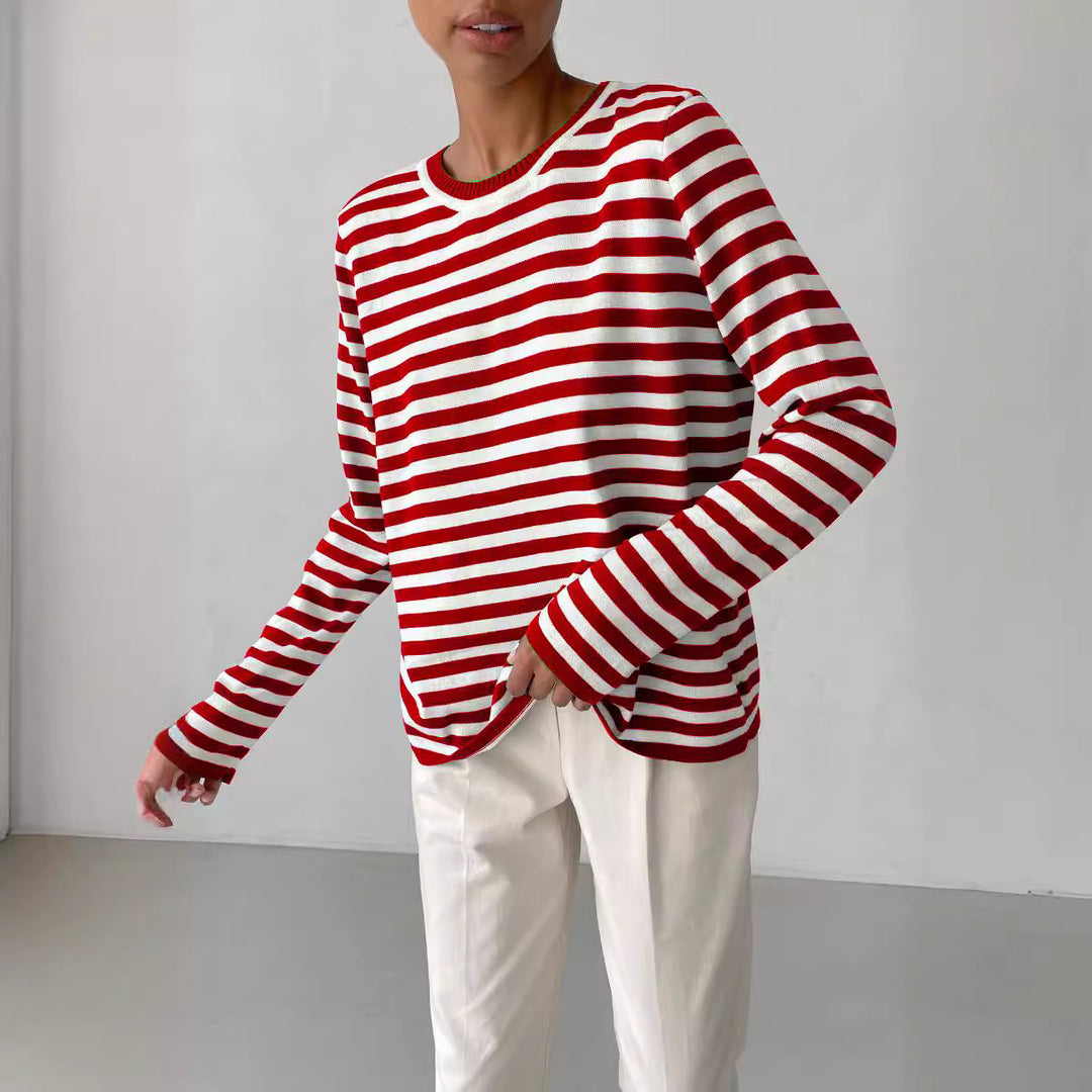 Striped long-sleeve T-shirt for women Lune London