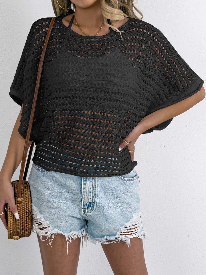 Ladies Open Weaving Crochet Outfit Top Lune London