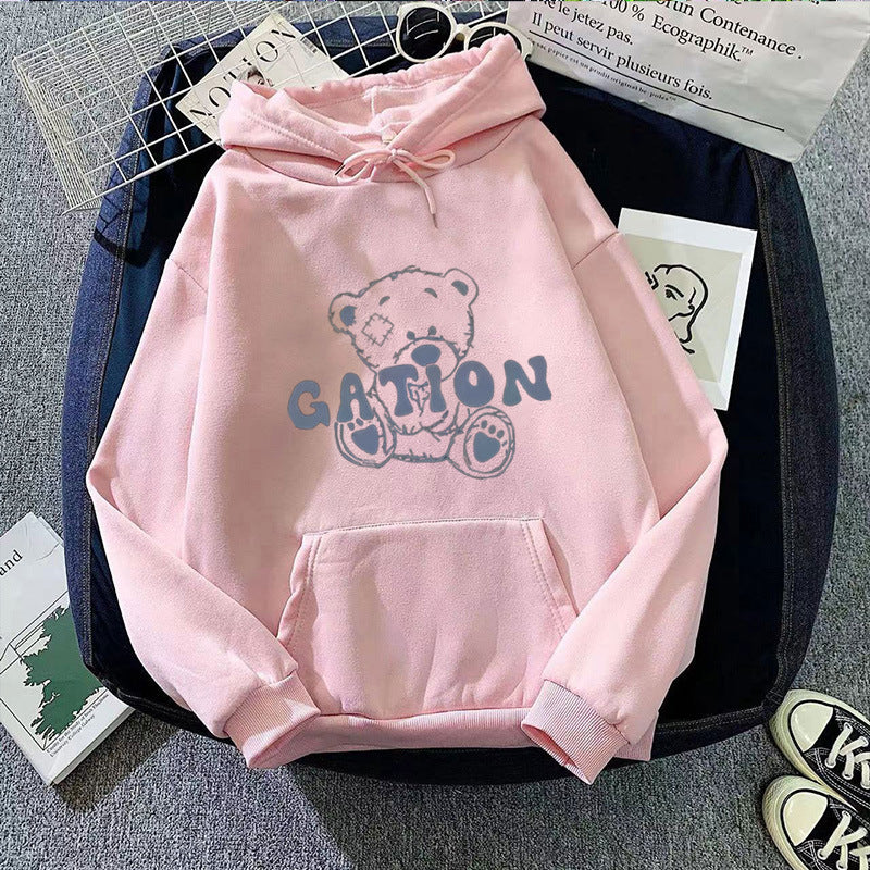 Women's hoodie with cute bear motif Chic & Stil