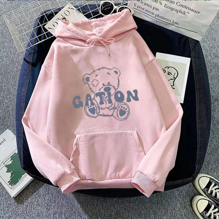 Women's hoodie with cute bear motif Chic & Stil