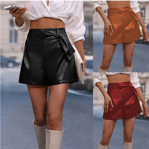 High waist mini skirt for women with bow detail Lune London