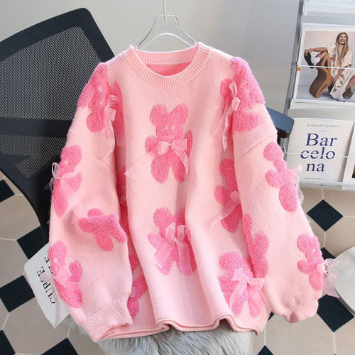 Ladies Cozy sweater with bear patterns Lune London